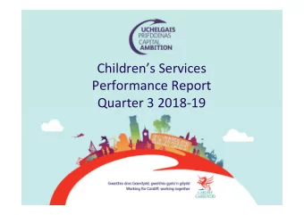 Childrens Services  Performance Report  Quarter 3 2018-19  Key Performance Indicators