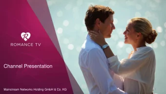 Channel Presentation  Mainstream Networks Holding GmbH &amp; Co. KG  1  Mainstream Networks Holding