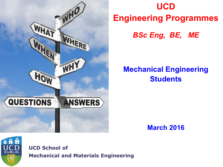 ucd engineering programmes