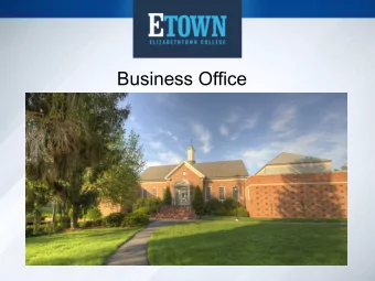 Business Office  Tuition and Fees  Annual fees are billed in two installments  Fall semester