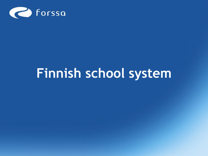 finnish school system education system