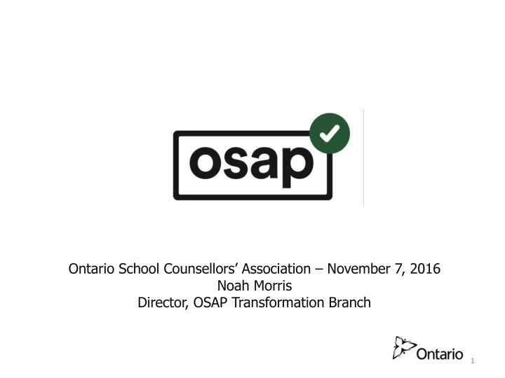 ontario school counsellors association november 7 2016