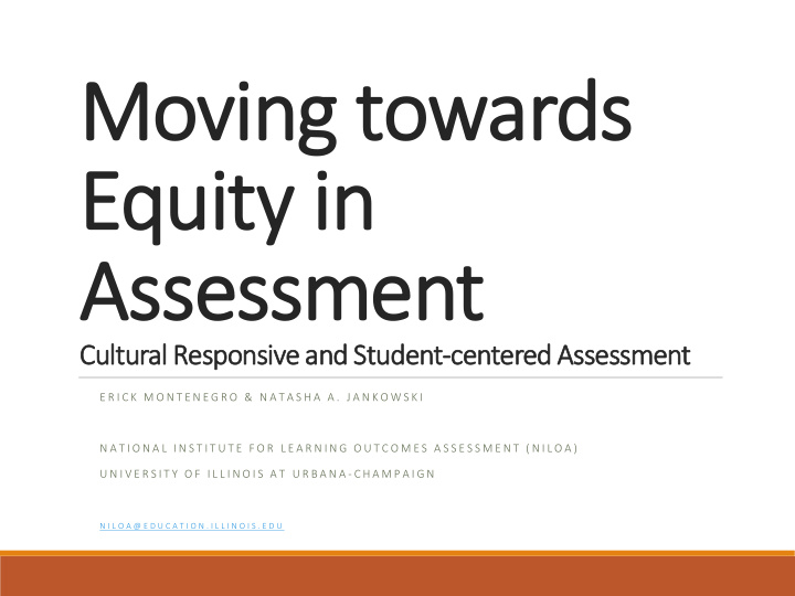 moving t ng towards ds equity ity in assessment