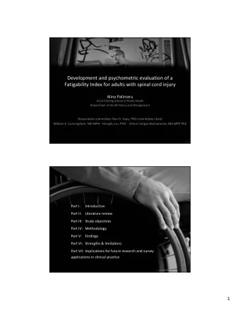 Development and psychometric evaluation of a Fatigability Index for adults with spinal cord injury