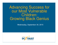 advancing success for our most vulnerable children
