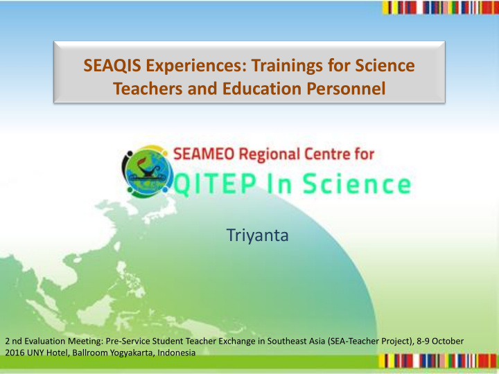 seaqis experiences trainings for science teachers and
