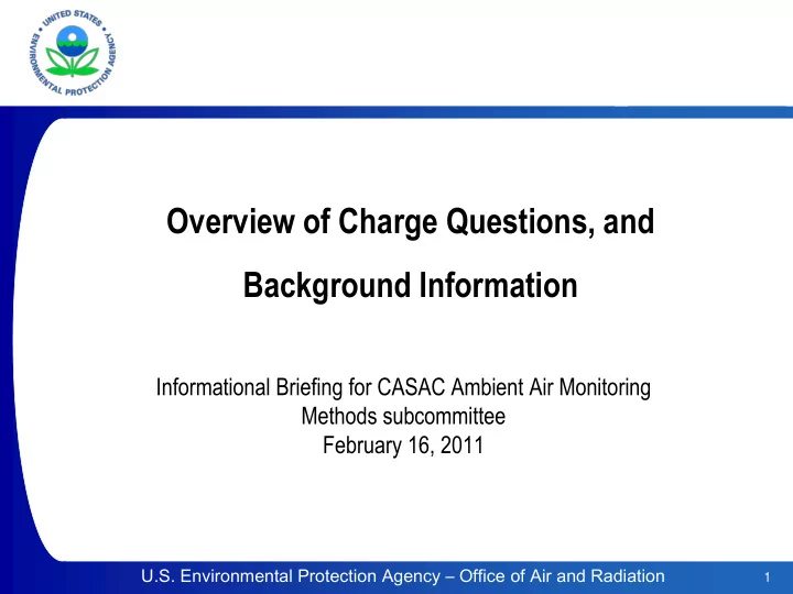 overview of charge questions and