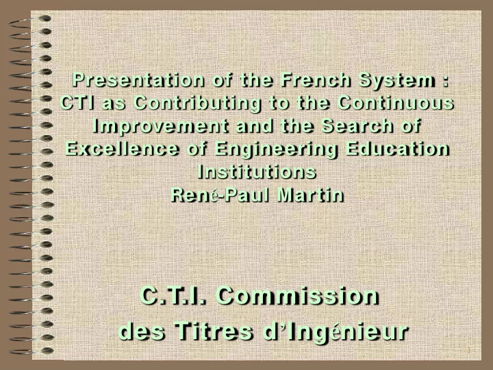 c t i commission des titres d ing nieur