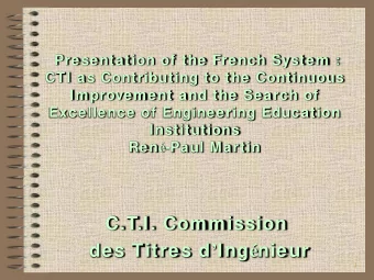 C.T.I. Commission des Titres d  Ing  nieur  1  C.T.I  Commission des Titres d Ingnieur
