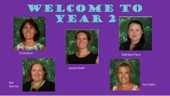 Di Gretton  Kathleen Paice  Jessie Favell  Kay  Sue Hayes  Warren  Reading  Comprehension  Numeracy