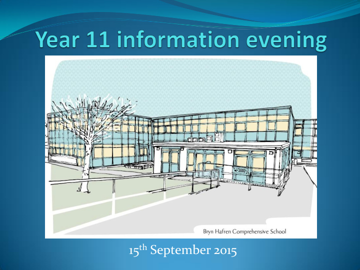 15 th september 2015 welcome purpose of event