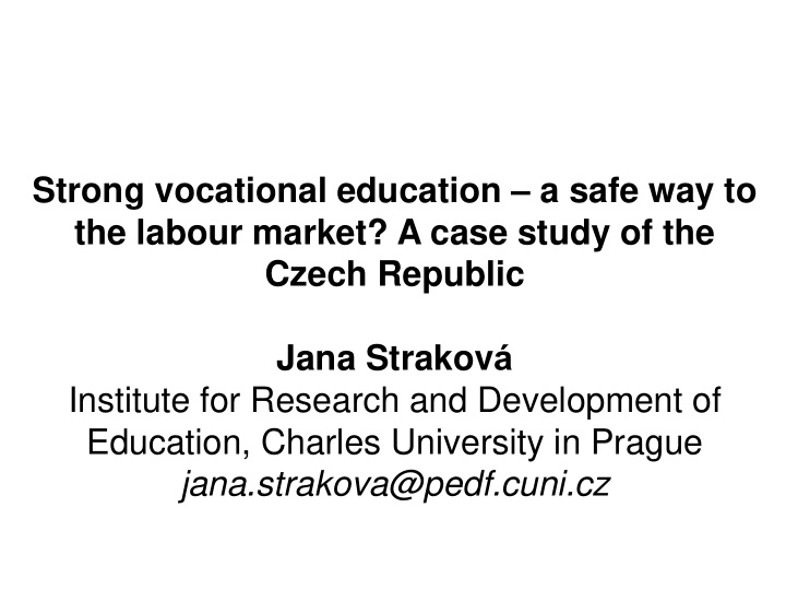 strong vocational education a safe way to the labour