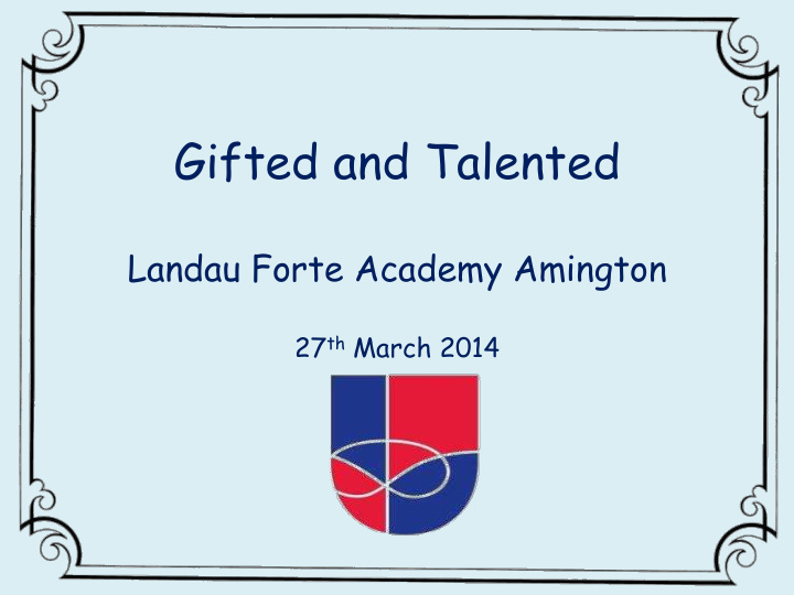 gifted and talented