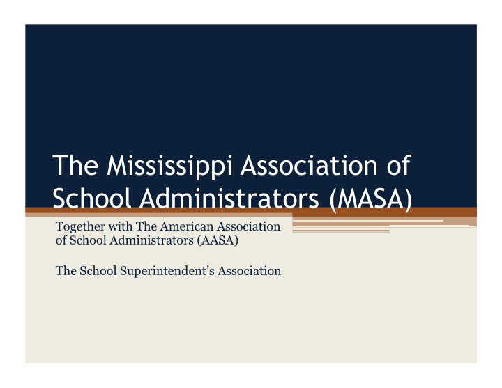 the mississippi association of school administrators masa