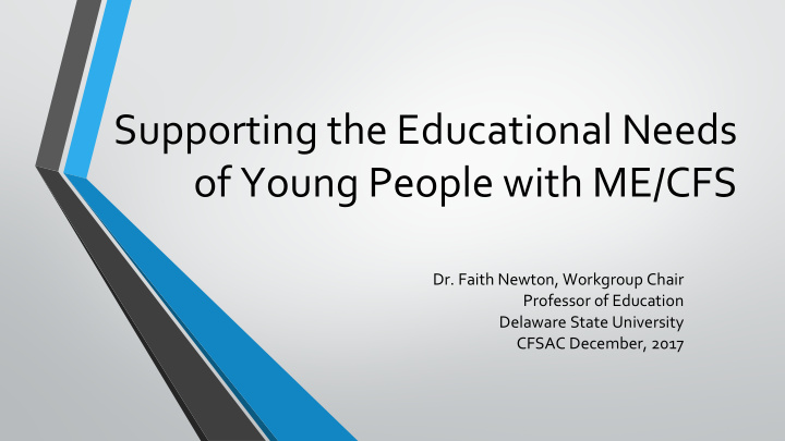 supporting the educational needs of young people with me