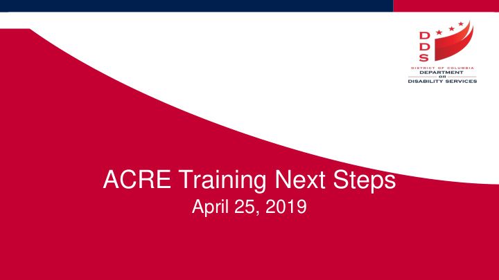 acre training next steps