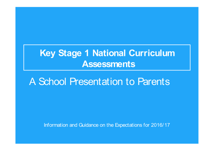 a school presentation to parents