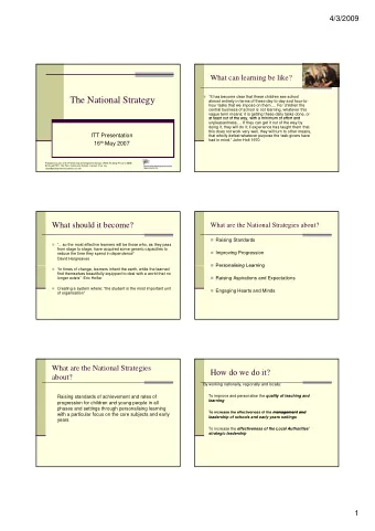 The National Strategy  almost entirely in terms of these day-to-day and hour-to-  hour tasks that