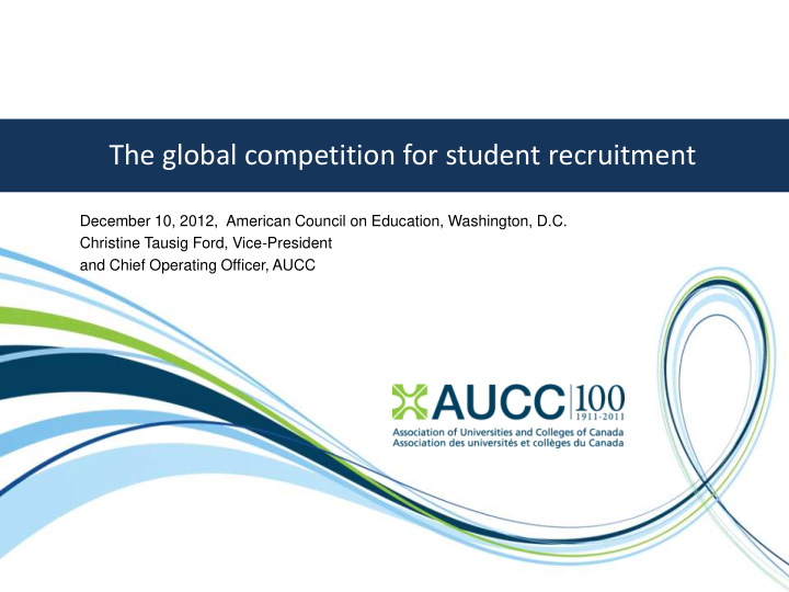 the global competition for student recruitment