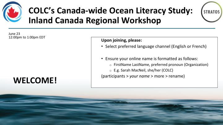 inland canada regional workshop