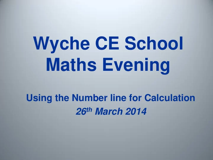 wyche ce school