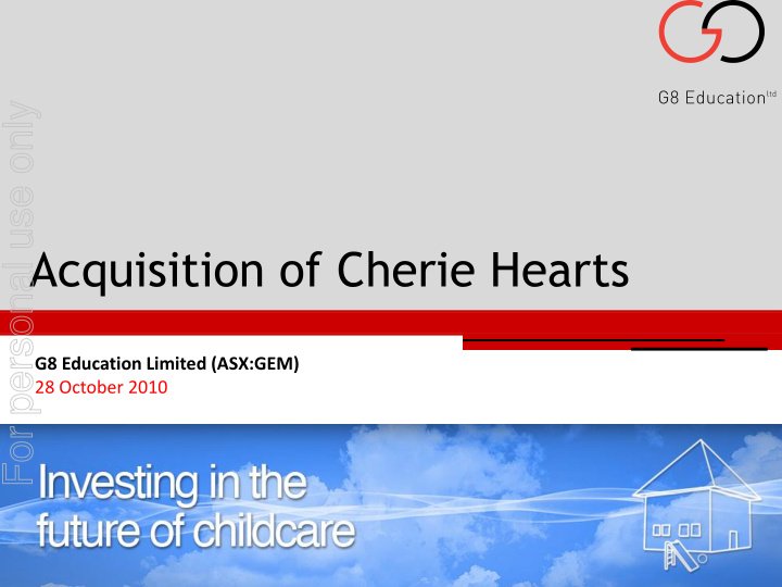 acquisition of cherie hearts