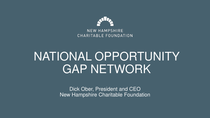 national opportunity gap network