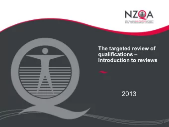2013  1 Qualifications system  key issues    System not understood by learners / employers