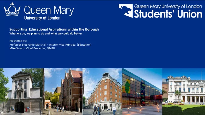 supporting educational aspirations within the borough