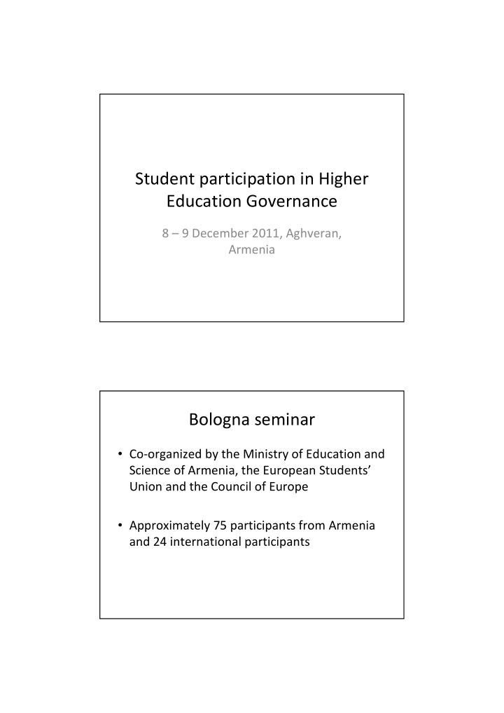 student participation in higher education governance