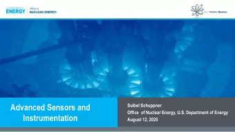 Advanced Sensors and  Suibel Schuppner  Office  of Nuclear Energy, U.S. Department of Energy