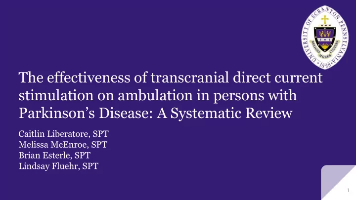 the effectiveness of transcranial direct current