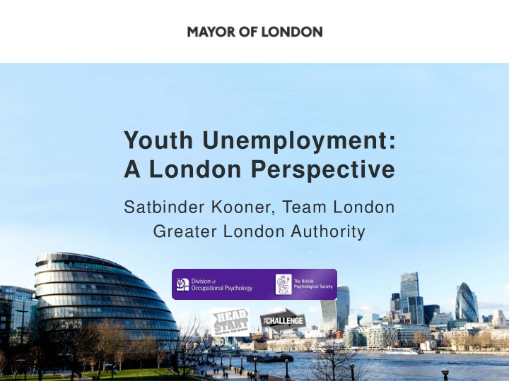 youth unemployment a london perspective