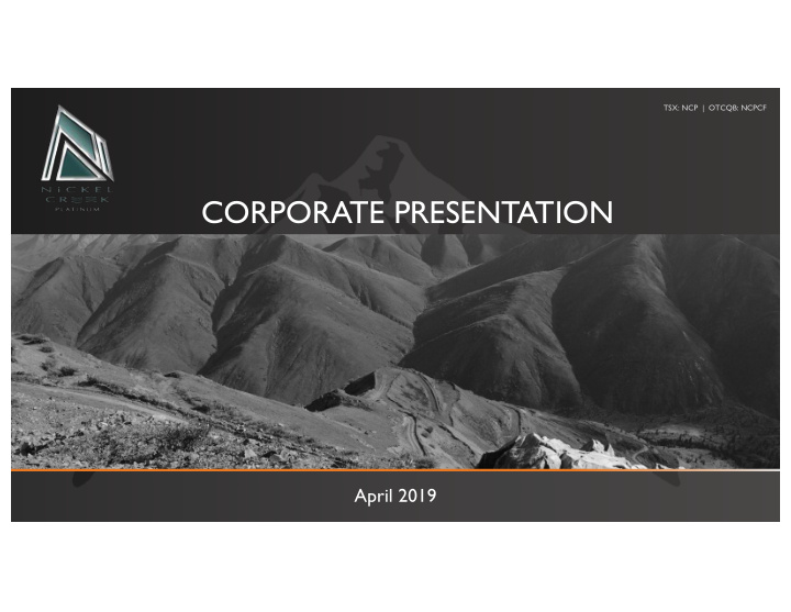 corporate presentation