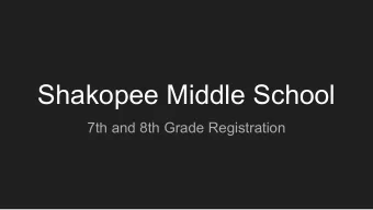 Shakopee Middle School  7th and 8th Grade Registration  All About Middle School   Schools Starts