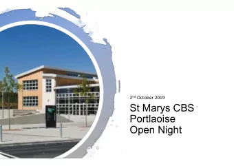 St Marys CBS  Portlaoise  Open Night  1  1  St. Marys CBS Extra Curricular  Activities  1  After