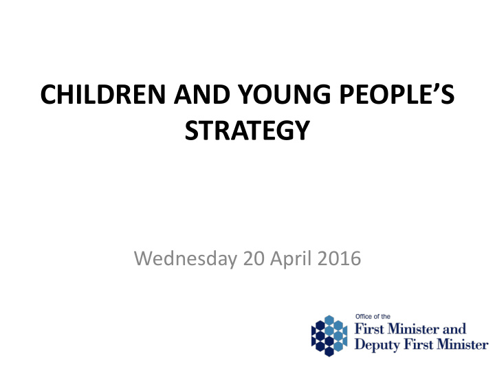children and young people s strategy