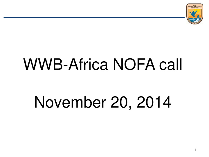 wwb africa nofa call november 20 2014
