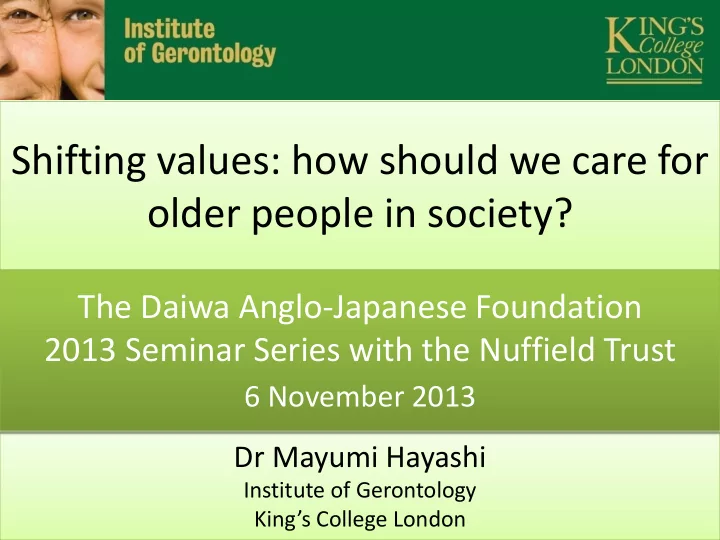 older people in society
