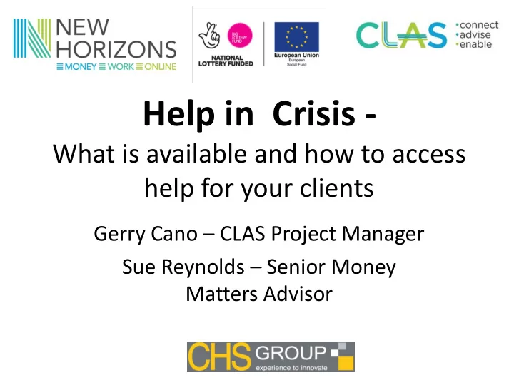 help in crisis