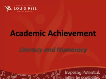Academic Achievement  Literacy and Numeracy  Literacy Initiative  Grades K  8  Improved