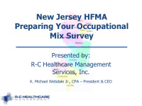 new jersey hfma preparing your occupational mix survey