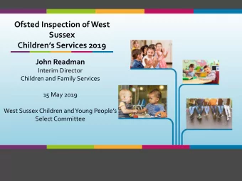 Ofsted Inspection of West  Sussex  Childrens Services 2019  John Readman  Interim Director