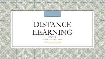 LEARNING  Ms. Potts  Frist Grade  Hamilton Elementary School  Tieranni.potts@slps.org  Welcome!
