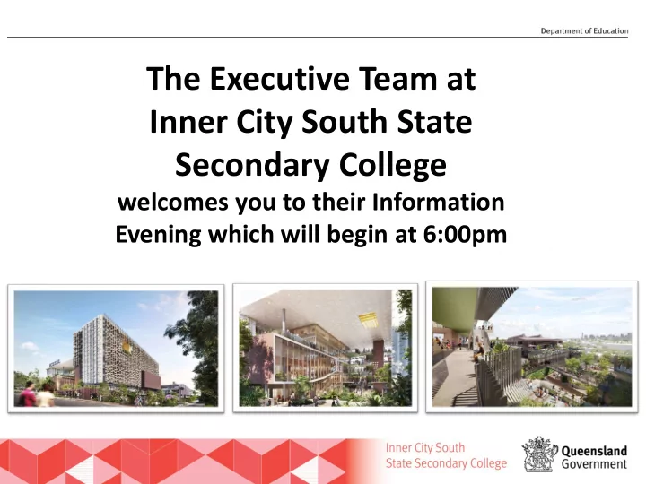 the executive team at inner city south state secondary
