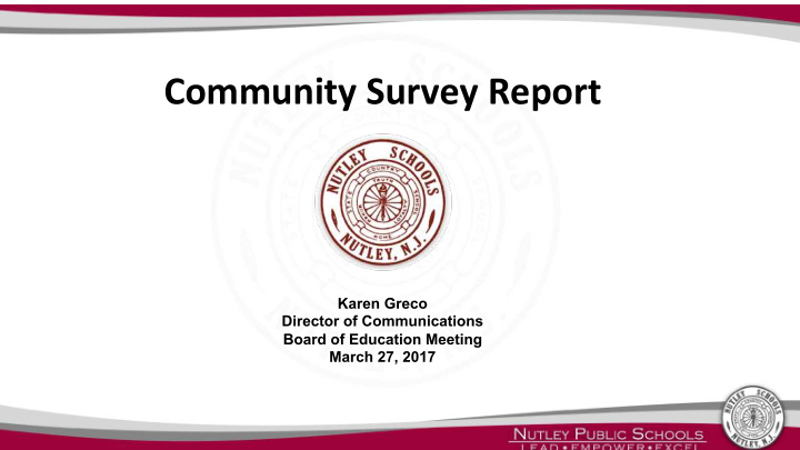 community survey report