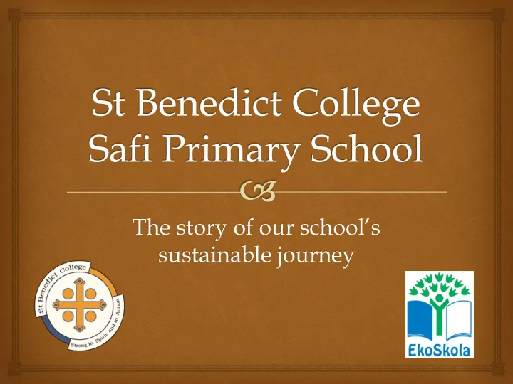 sustainable journey