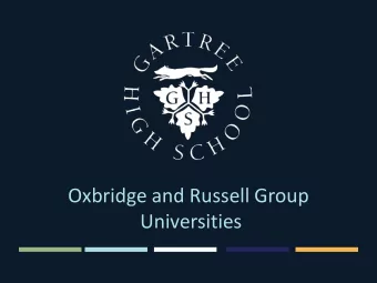 Oxbridge and Russell Group  Universities  Oxbridge and Russell Group  Universities  University of