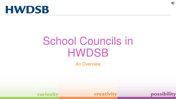 school councils in hwdsb
