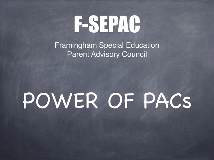 power of pacs framingham demographics